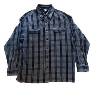 Vintage State Property Men's Button Up Shirt Gray  XL Flannel Y2K Early 2000's.